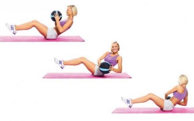Circuit training with medicine balls