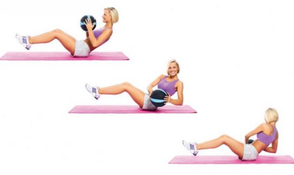 Circuit training with medicine balls
