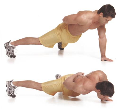 One-arm push-ups