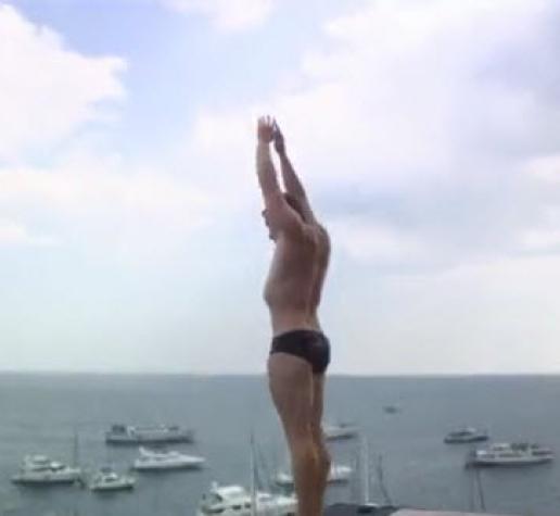 Ялта - Red Bull Cliff Diving 2011. Yalta. Прыжки в воду. 04.09.11 